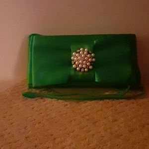 Satin clutch purse